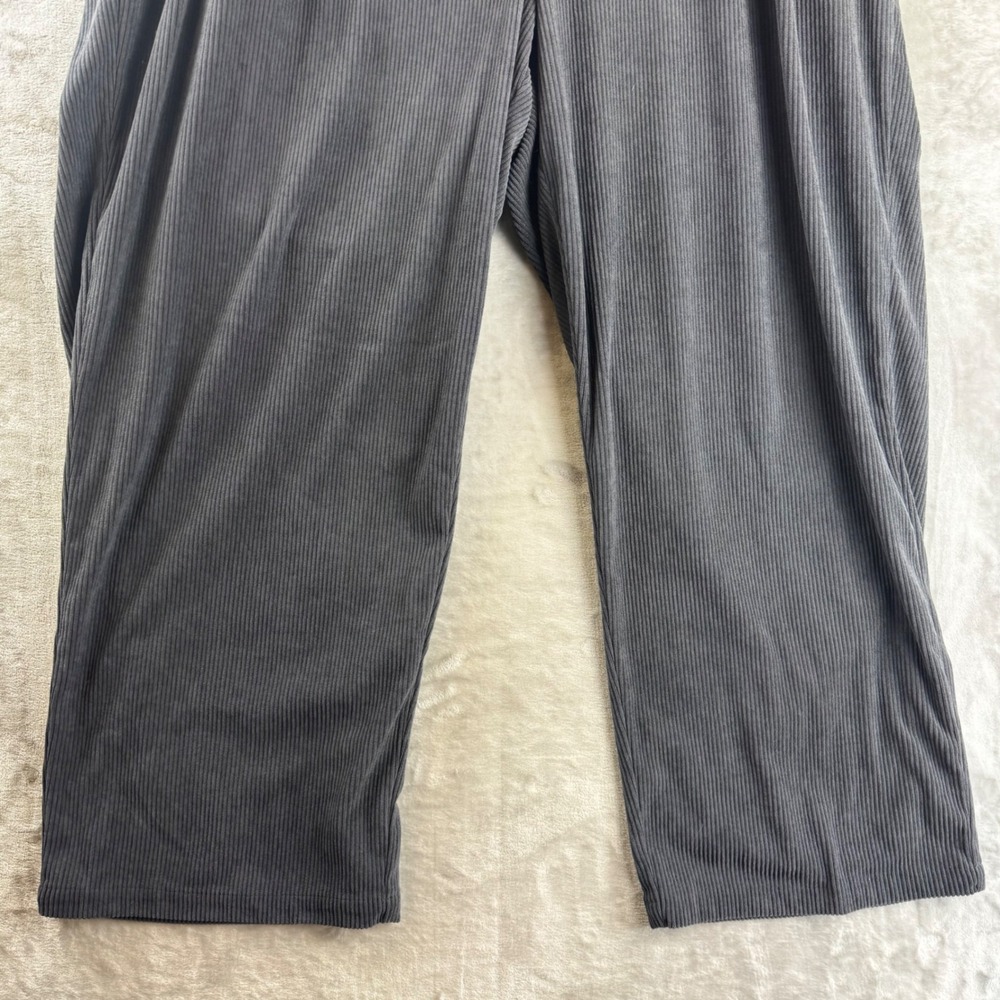 Halara Corduroy Pants Women 2X Gray Pleated Wide Leg High Rise (1734) - Picture 4 of 10
